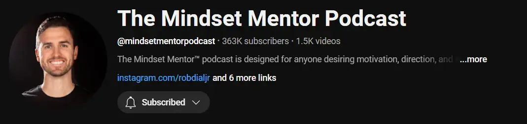 Apri il canale YouTube The Mindset Mentor Podcast